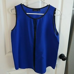 Apt. 9 Leather Detail Sleeveless Blouse